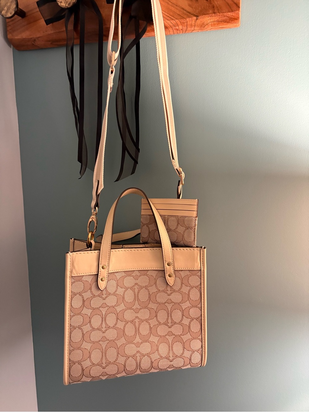 Coach Beige and Chalk Signature Canvas Tote with Card Case
GIFT WITH PURCHASE☺️